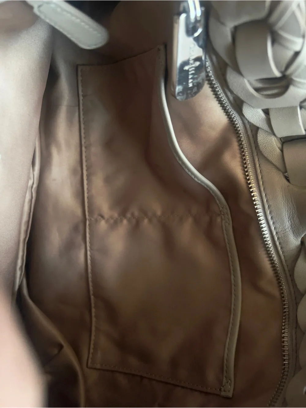 Cole Haan Gray Braided-Trim Hobo Bag - Women's Shoulder Bag